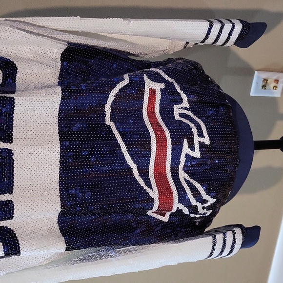 Buffalo Bills Football Sequin Jacket - Picture 4 of 13
